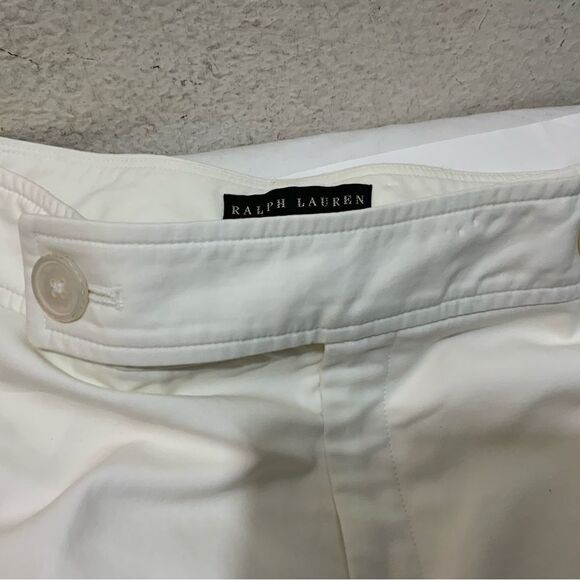 Ralph Lauren Black Label 100% cotton Wide Leg White Pants lined 10 no pockets - Picture 12 of 15